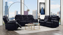 Aashi Navy Leather-Gel Match Sofa (Motion) - Furniture Now (CA)
