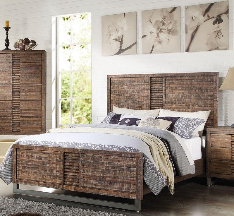 Acme Andria Queen Platform Bed in Reclaimed Oak 21290Q image