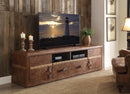 Aberdeen Retro Brown Top Grain Leather TV Stand - Furniture Now (CA)