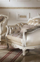 Acme Chantelle Living Room Chair w/Pillow in Pearl White 53542 - Furniture Now (CA)