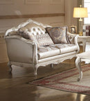 Acme Chantelle Loveseat w/3 Pillows in Pearl White 53541 - Furniture Now (CA)