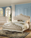 Acme Chantelle Queen Bed with Button Tufted Panels in Pearl White 23540Q - Furniture Now (CA)