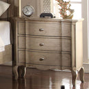 Acme Chelmsford 3-Drawer Nightstand in Antique Taupe 26053 - Furniture Now (CA)