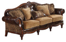 Acme Dreena Traditional Bonded Leather and Chenille Sofa 05495 - Furniture Now (CA)
