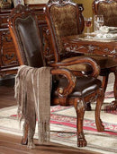 Acme Dresden Pedestal Dining Arm Chairs in Brown Cherry Oak 12154 (Set of 2) - Furniture Now (CA)