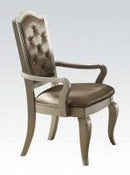 Acme Francesca Arm Chair in Silver/Champagne (Set of 2) 62083 - Furniture Now (CA)