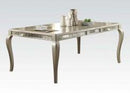 Acme Francesca Rectangular Dining Table in Champagne 62080 - Furniture Now (CA)