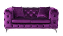 Acme Furniture Atronia Loveseat in Purple 54906 - Furniture Now (CA)