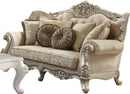 Acme Furniture Bently Loveseat with 5 Pillows in Champagne 50661 - Furniture Now (CA)
