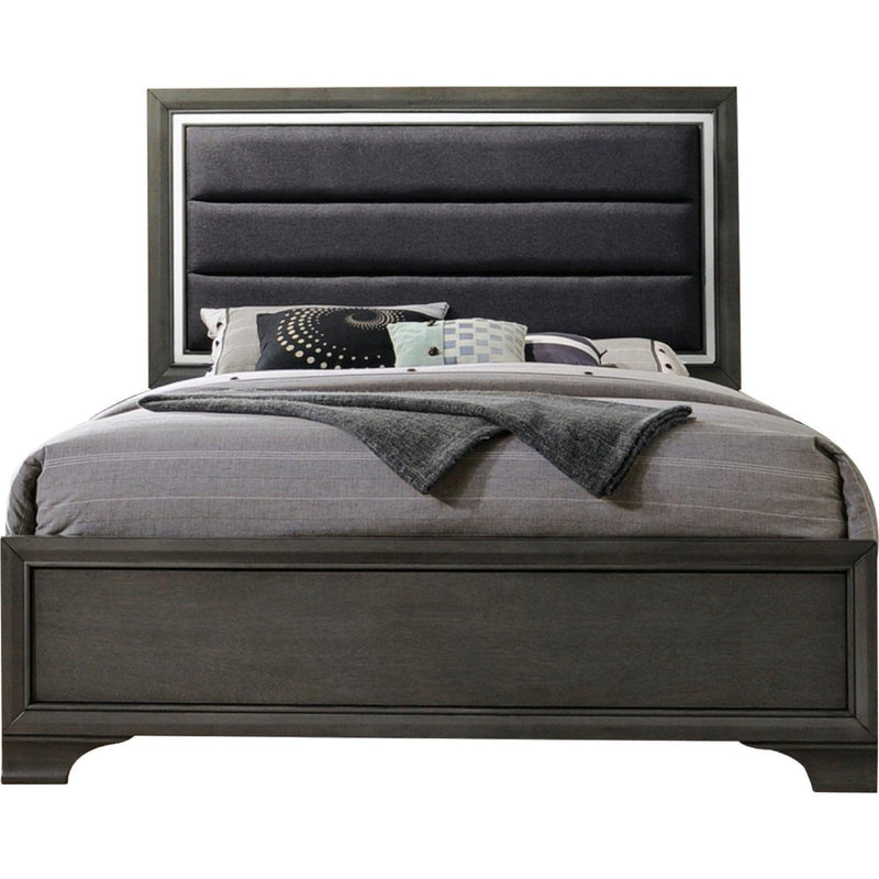 Acme Furniture Carine II Queen Panel Bed in Gray 26260Q - Furniture Now (CA)