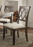 Acme Furniture Claudia Side Chair in Beige and Brown (Set of 2) 71717 - Furniture Now (CA)