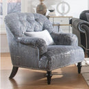 Acme Furniture Gaura Chair in Dark Gray Velvet 53092 - Furniture Now (CA)
