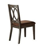 Acme Furniture Jameson Side Chair (Set of 2) in Brown Fabric & Espresso 62322 - Furniture Now (CA)