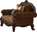 Acme Furniture Jardena Chair with 2 Pillows in Cherry Oak 50657 - Furniture Now (CA)
