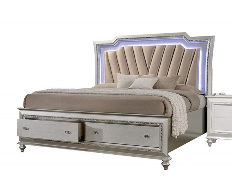Acme Furniture Kaitlyn King Storage Bed in Champagne - Furniture Now (CA)