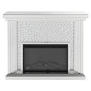 Acme Furniture Nysa Fireplace in Mirrored & Faux Crystals 90204 - Furniture Now (CA)