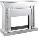 Acme Furniture Nysa Fireplace in Mirrored & Faux Crystals 90272 - Furniture Now (CA)