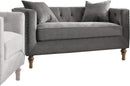 Acme Furniture Sidonia Loveseat in Gray Velvet 53581 - Furniture Now (CA)