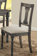 Acme Furniture Wallace Side Chair in Tan and Weathered Gray (Set of 2) 71437 - Furniture Now (CA)