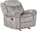 Acme Furniture Zubaida Motion Glider Recliner in 2-Tone Gray Velvet 55027 - Furniture Now (CA)