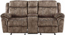 Acme Furniture Zubaida Motion Loveseat with Console in 2-Tone Chocolate Velvet 55021 - Furniture Now (CA)