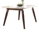 Acme Gasha Dining Table in White/Walnut 72820 - Furniture Now (CA)