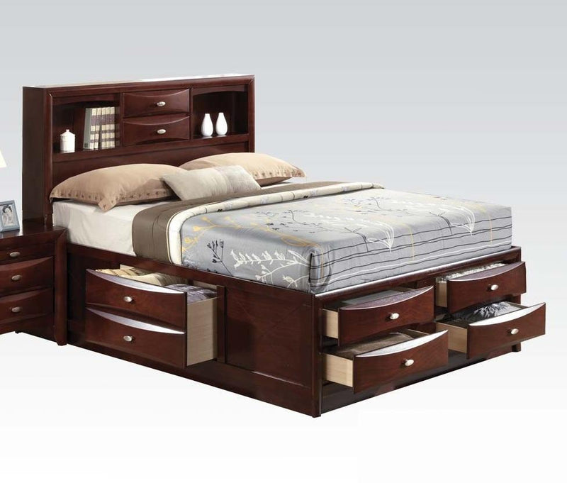 Acme Ireland Queen Storage Bed in Brown 21600Q - Furniture Now (CA)