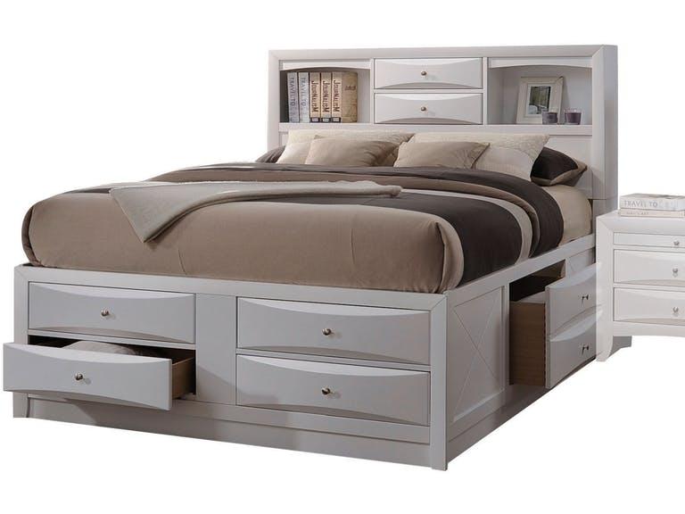 Acme Ireland Queen Storage Bed in White 21700Q - Furniture Now (CA)