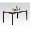 Acme Nolan Rectangular Dining Table in White Marble/Weathered Black 72850 - Furniture Now (CA)