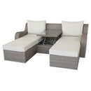 Acme Salena Sofa Bed with Coffee Table in Beige/Gray 45010 - Furniture Now (CA)