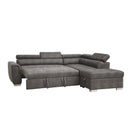 Acme Thelma Sectional Sofa w/ Sleeper & Ottoman in Gray 50275 - Furniture Now (CA)