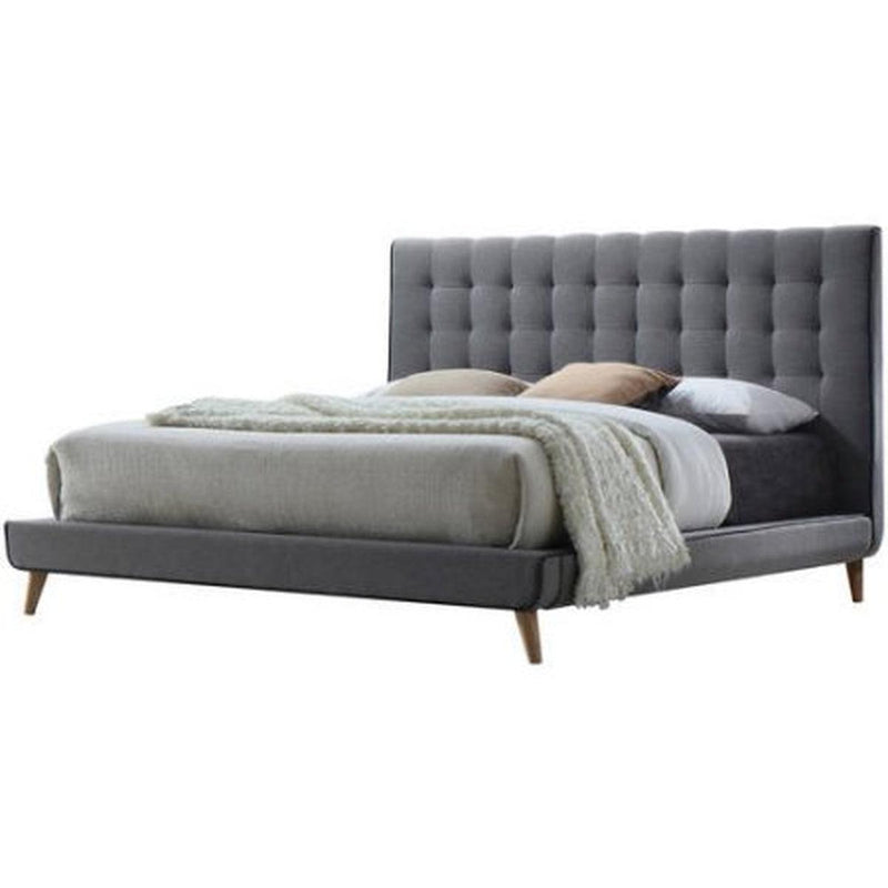 Acme Valda Queen Upholstered Bed in Gray 24520Q - Furniture Now (CA)