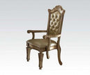 Acme Vendome Arm Chair (Set of 2) in Gold Patina 63004 - Furniture Now (CA)