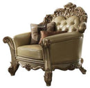 Acme Vendome Chair w/ 2 Pillows in Gold Patina 53002 - Furniture Now (CA)