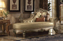 Acme Vendome Chaise in Gold Patina 96485 - Furniture Now (CA)