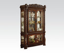 Acme Vendome Curio Cabinet with Mirror Back in Cherry 62023 - Furniture Now (CA)