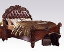 Acme Vendome King Panel Bed with Button Tufted Headboard in Cherry 21997EK - Furniture Now (CA)