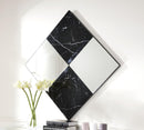 Angwin Mirrored & Faux Marble Accent Mirror (Wall) - Furniture Now (CA)