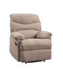 Arcadia Beige Woven Fabric Recliner (Motion) - Furniture Now (CA)