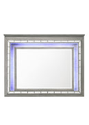 Antares Light Gray Oak Mirror (LED) - Furniture Now (CA)