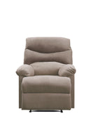 Arcadia Light Brown Woven Fabric Recliner (Motion) - Furniture Now (CA)