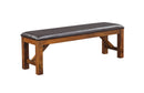 Apollo Espresso PU & Walnut Bench - Furniture Now (CA)