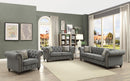Aurelia Gray Linen Sofa w/2 Pillows - Furniture Now (CA)
