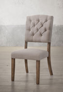 Bernard Cream Linen & Weathered Oak Side Chair - Furniture Now (CA)