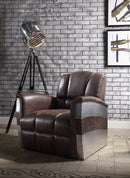 Brancaster Retro Brown Top Grain Leather & Aluminum Accent Chair - Furniture Now (CA)