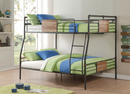 Brantley Sandy Black & Dark Bronze Hand-Brushed Full XL/Queen Bunk Bed - Furniture Now (CA)