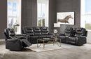 Braylon Magnetite PU Sofa (Motion) - Furniture Now (CA)