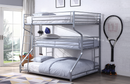 Caius II Silver Bunk Bed (Triple Full/Twin/Queen) - Furniture Now (CA)