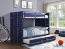 Cargo Blue Bunk Bed (Full/Full) - Furniture Now (CA)