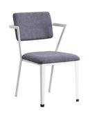 Cargo Gray Fabric & White Chair - Furniture Now (CA)